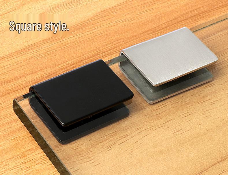 Stainless Steel Semicircular Square Glass Clamp Shelf Bracket