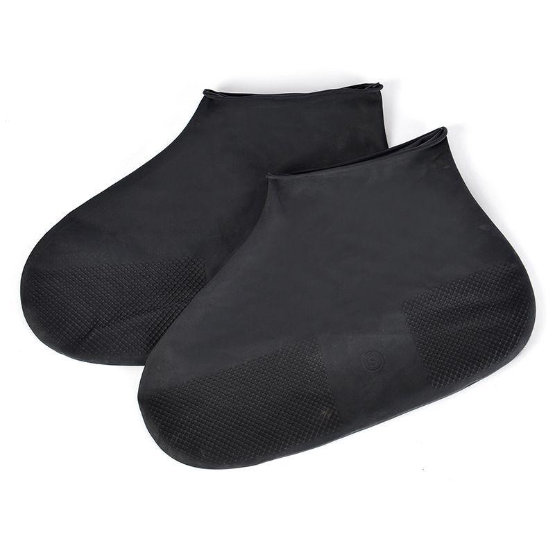 

1 Pairs Outdoor Waterproof Rubber Rain Shoe Covers Overshoes Boot Covers EU35/40 чёрный