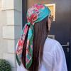 Scarf Luxury Hijab Square Bandana Handkerchief Satin Scarves Woman Headscarf Fashion Turban Soft Shawl Female Daily Head Decor