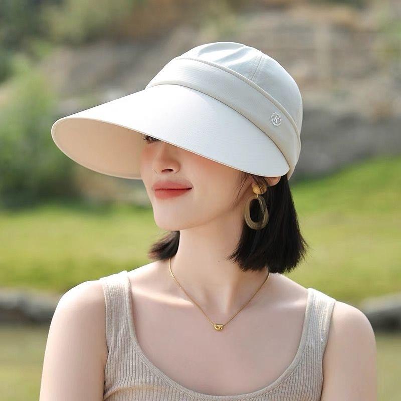 New Big Eaves Face Covering Sunscreen Hat Women's Summer Outdoor Cycling Sun Hat Foldable Ice Silk Breathable Bucket Hat