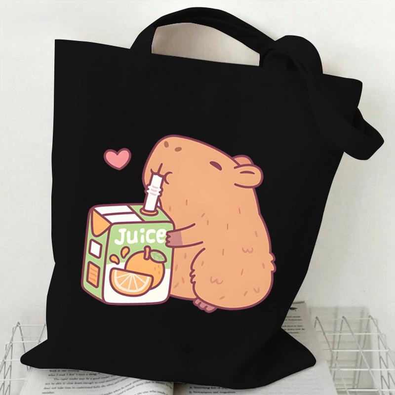 Kreativer Capybara Schulterrucksack Studententasche mit großer Kapazität Umhängetasche Lässige Handtasche