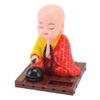 Plastic Solar Monk Dashboard Figurine Auspicious Desktop Monk Decor  Living Room Table Decoration
