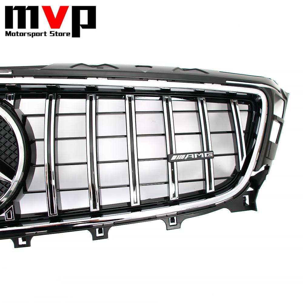 FOW5 Hot 2026 New For Benz Chrome GTR Style Upper Grille With Silver OE Style Badge Star Emblem Logo For Mercedes Benz CLS-Class W218
