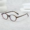 New retro tortoiseshell glasses frame, oval small frame anti-blue light, soft rubber nose pad plain decorative glasses
