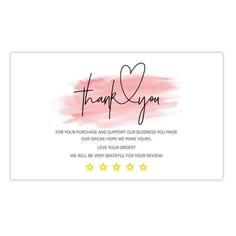 Pink Thank You Gift Card Tags for Packaging Decoration
