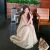 Seaside Vacation Style Is Unique and Beautiful, Super Good-looking Suspender Skirt Design Sense Backless Sleeveless Dress 2026 Summer Women