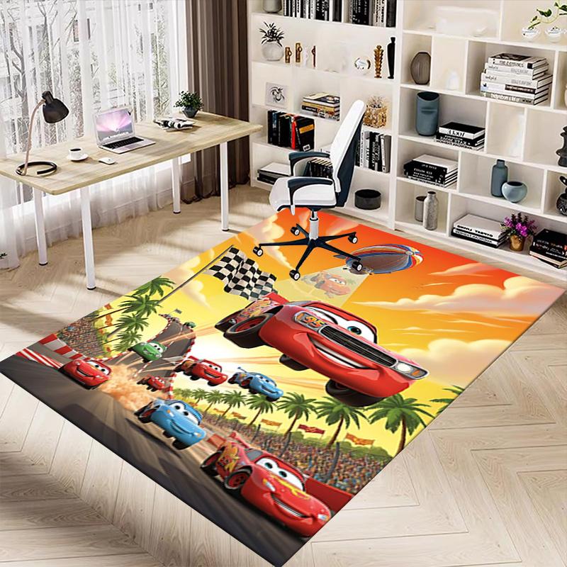 1pc Mcqueen Carpet for Playroom Bedroom Living Room Sofa Home Decor,kids Game Area Rug Non-slip Floor Mat Y72928
