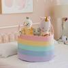 miflame Large Rainbow Cotton Rope Storage Basket