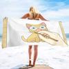 Kawaii Kitten Pattern Seaside Vacation Beach Towel Swimming Bath Towel Sports Towel