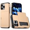 Carteira Push Pull Slot para Cartão Capa de Telefone de Cor Sólida Luxuosa Para iPhone 16 Pro Max E 14 11 12 13 15 Pro Max Mini Bumper Capa Traseira