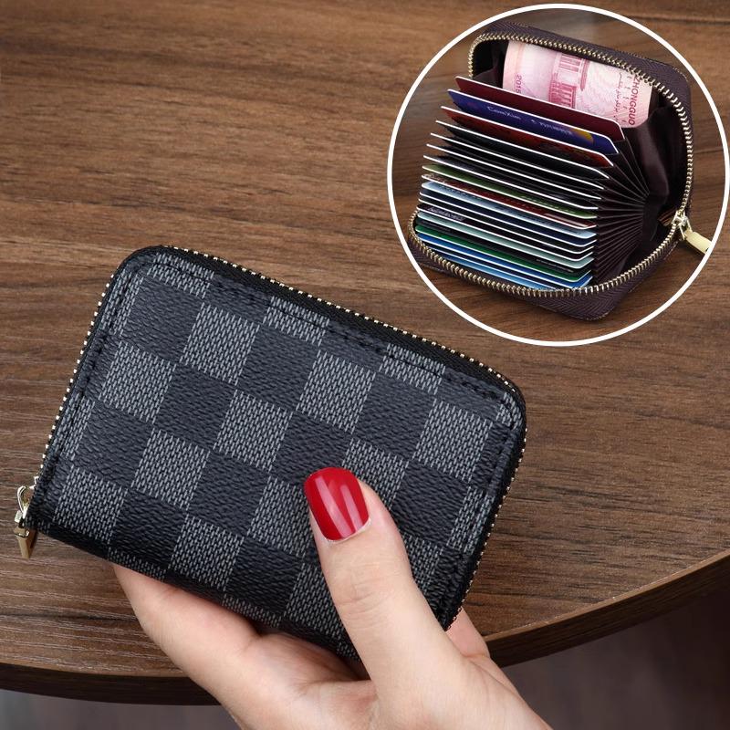 Women's Anti-Demagnetization Card Holder Wallet with ID and Driver's License Slots, Large Capacity, Multi-Card and Coin Purse