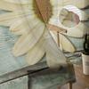 Vintage Wood Grain Daisy Flower Sheer Curtains for Living Room Decoration Window Curtains Kitchen Tulle Voile Organza Curtains
