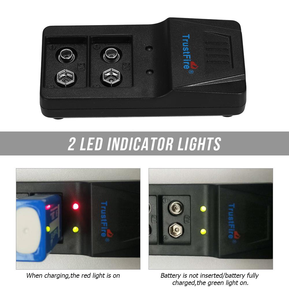 

Универсальный зарядный интерфейс для зарядки литиевой батареи Micro USB для перезаряжаемой батареи 9 В чёрный