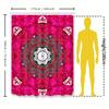 Pink Mandala Shower Curtain 3D Printed Waterproof Bath Mat Decor For Home Bathroom Flower Pattern Decoration (Sizel72 X W72 Inch
