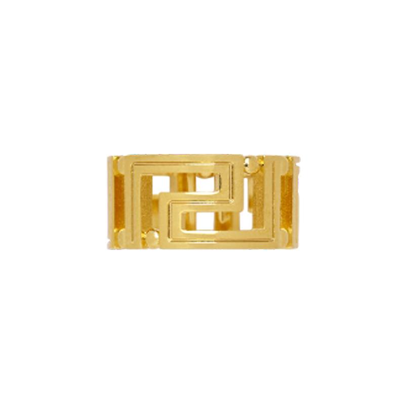 Versace Greek Key Pattern Brass Ring Women's Gold Old Craftsmanship 7188083 DG57594-DJMT_3J000-gold 19