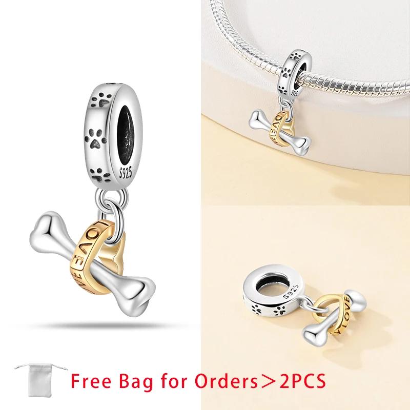 Balloon Birthday Cake Bone Tooth Stethoscope Beads Copper Charms Pendant Fit Women Original Bracelet Diy Fine Jewelry Gift