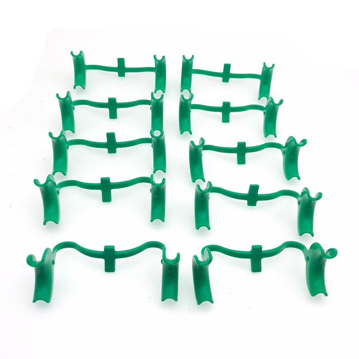 

10 шт. Стоматологический ретрактор для щек, изогнутый, ретрактор для рта для отбеливания зубов зелёный