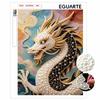 Pearl Art Painting Home Wall Decor Chinese Dragon Pearl Gemstone Painting Picture Crafts Adult/Beginner Gift Creative Home Decor Unframed