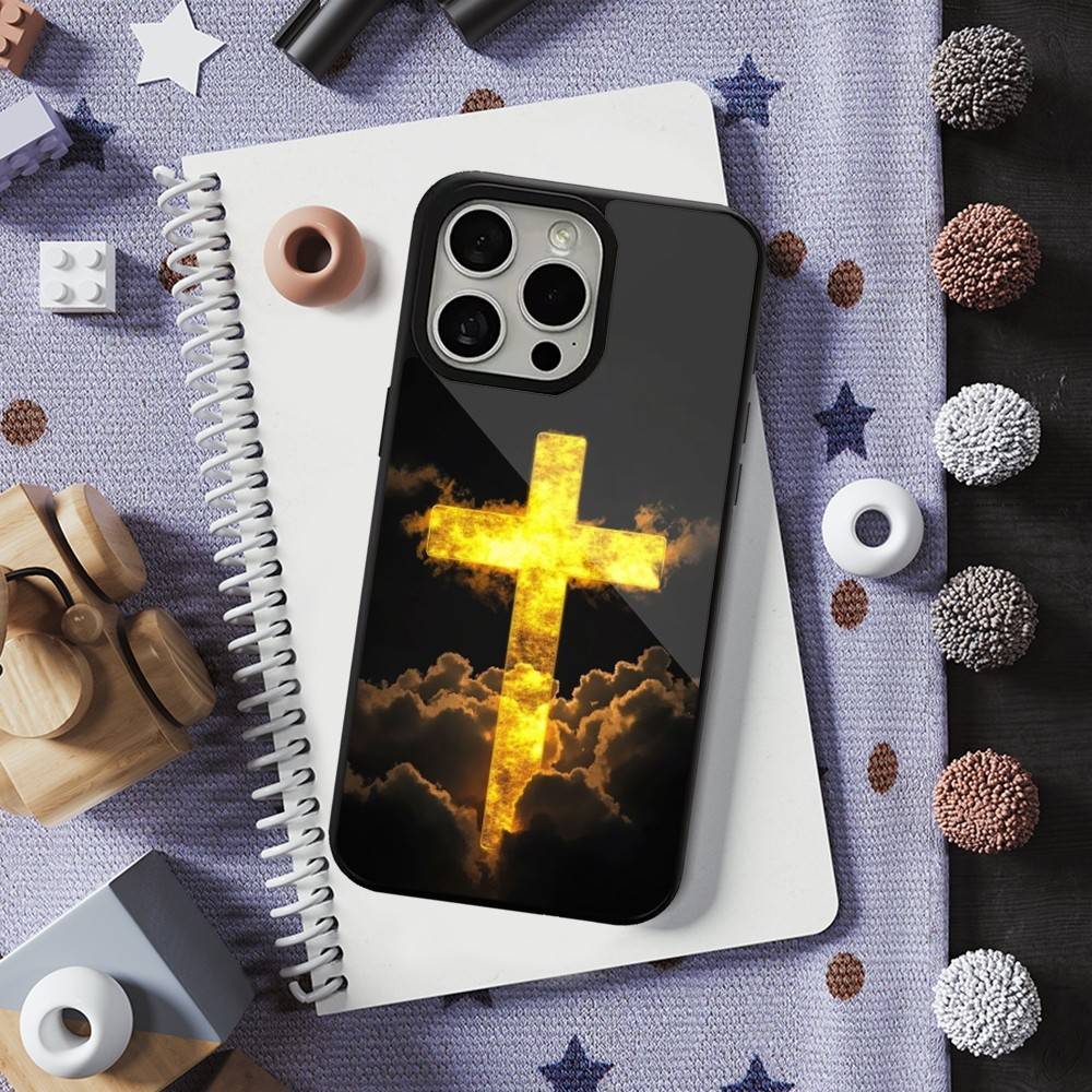 

Cross Bible Art Christian Phone Case For iPhone Mini,13,15,Pro,Max,For Magsafe,17,14,Plus,12,11,16,Magnetic Wireless Charging iPhone17Promax