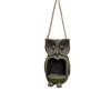 Resin Owl Bird Feeder Handicraft Realistic Tree Mounted Bird Feeder Waterproof Weather Resistant Tree Face Bird Feeder Backyard