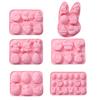 Easter Chocolate Mold Non-Stick Shape Silicone Baking Chocolates Candies Cake Mold Easter Bunny Cupcakes Candy Mold
