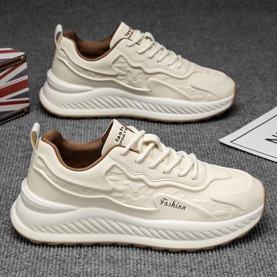 Fashion Casual Shoes Men's New Summer Men's Shoes Thick-soled Heightening Dad Shoes Non-slip and Wear-resistant Sports Board Shoes