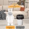 Creative Astronaut Trash Can: Cartoon Design, Large Capacity, Foot-Operated, Flip-Top Lid for Living Room or Bedroom.