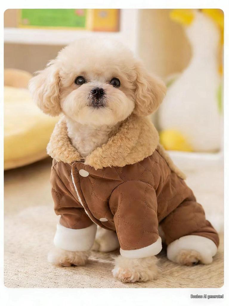 Winter Cotton Four-Legged Clothes for Small Dogs: Suitable for Bichon, Teddy, Schnauzer, and Pomeranian Breeds