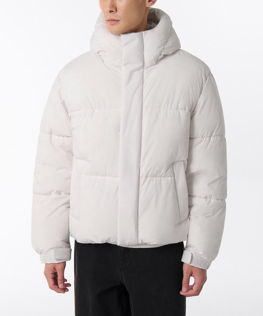 Musinsa Standard Daily Puffer Hooded Short Padded Jacket [Dusty Cream]