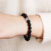 Bracelet en obsidienne pour hommes et femmes, perles porte-bonheur à la mode, bracelet de luxe léger, cadeau exquis