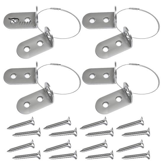 4Pcs/Set Anti-Tip Furniture Fixator Iron Furniture Safety Strap Wall Child Baby Proofing Kit Durable Steel Straps Furniture Wall Mount