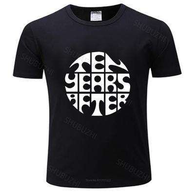 T-Shirt Herren Baumwolle Oberteile Zehn Jahre Danach Englische Rockband Legende Herren Schwarz T-Shirt tee-shirt m