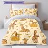 giraffe Pattern Bedding Quilt Set Quilt Cover Pillowcase Home Decoration Birthday Gift (1 * duvet cover + 2 * pillowcase, without core)
