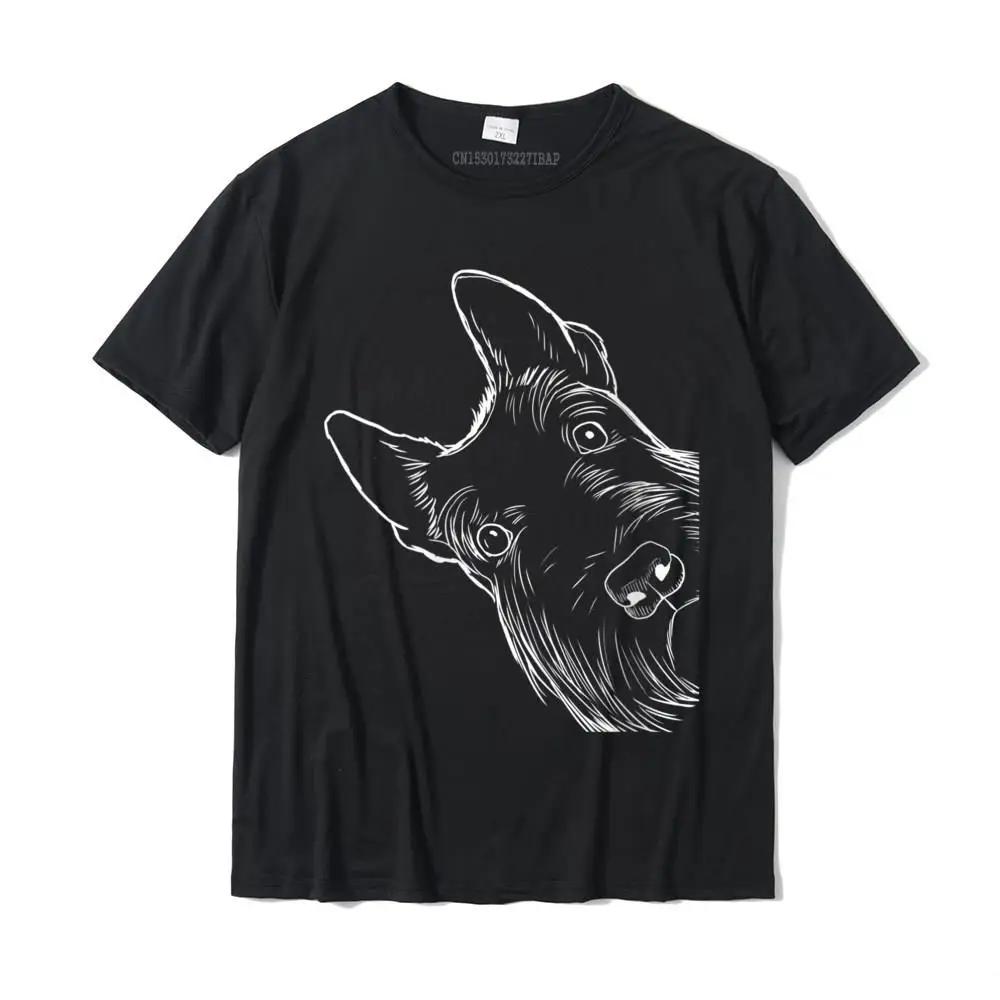 

Womens Funny Scottie Dog Scottish Terrier Round Neck T-Shirt T Shirts Tops & Tees New Arrival Cotton Design Street Boy - Men ... S разноцветный