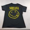 Nirvana Smiley Face Cotton 100% Cotton T-shirt Mens Tees Top Men Medium M Grunge Cobain