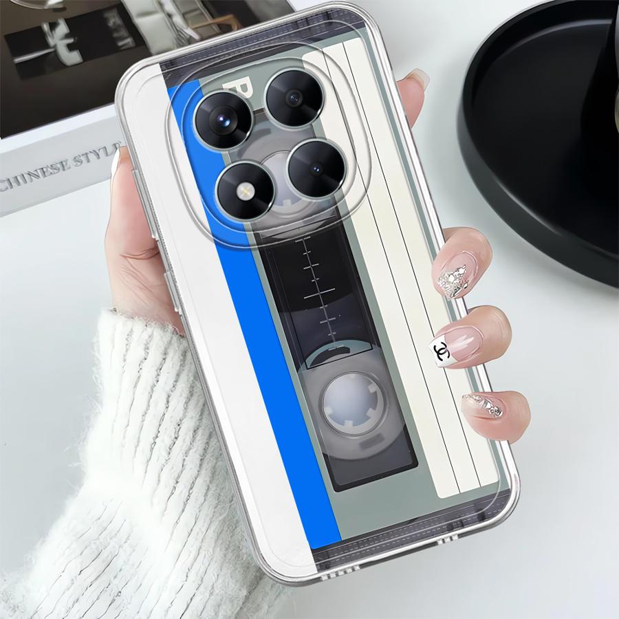 Case for Xiaomi Redmi Note 14 Pro Plus Note 13 13C 11 11S 10S A4 12 12S 14C 9 10 Soft Phone Cover Fashion Retro Cassette Tape