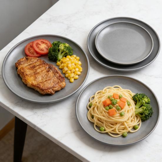 Dvouvrstvý nerezový tác Tepelně odolný servírovací talíř pro BBQ Steak Západní kuchyně Vhodné do myčky nádobí Odolné proti korozi Pekač na pizzu