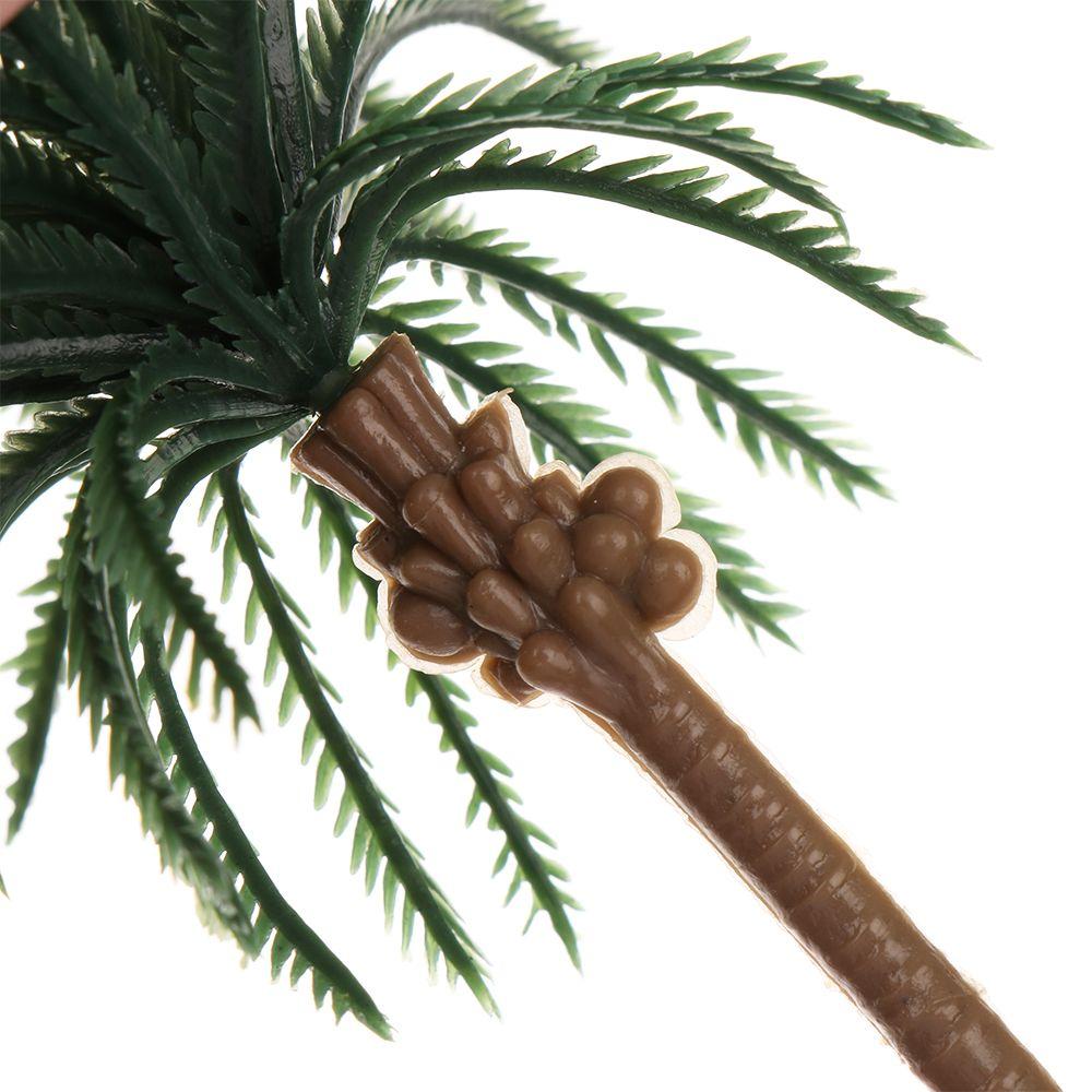 5Pcs Exquisite Coconut Palm Tree Plant Pots model Craft Micro Landscape Plastic Miniature Plant Bonsai Hot  Sell Household