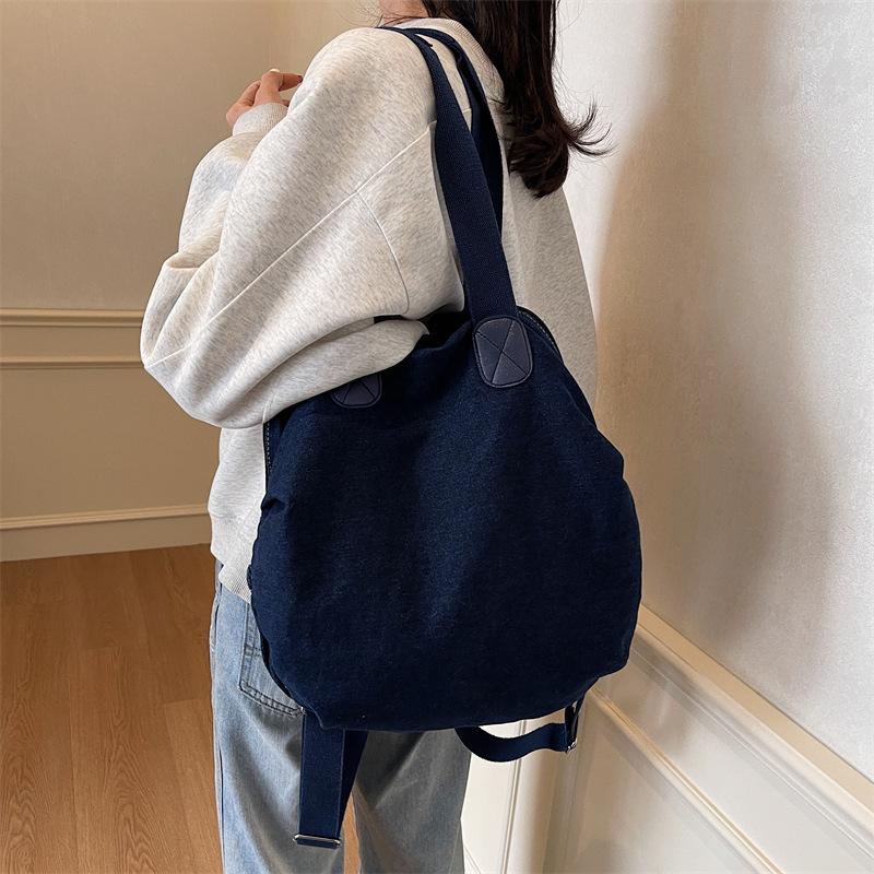 Neuer beliebter Damenrucksack Retro-Denim lässige Umhängetasche große Kapazität einfache Pendler-Studententasche