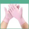 Nitrile Disposable Gloves 50pcs Pink Latex Powder Free Gloves For Women Household Cleaning Gardening Work Salon Kitchen Gloves