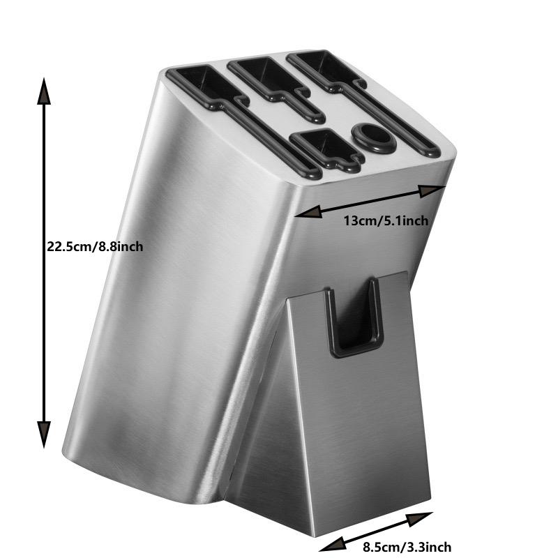 

Главная Металлический держатель для ножей из нержавеющей стали, кухонный держатель для кухонных ножей из нержавеющей стали, многофункциональная стойка для хранения кухонных ножей и ножей серебряный