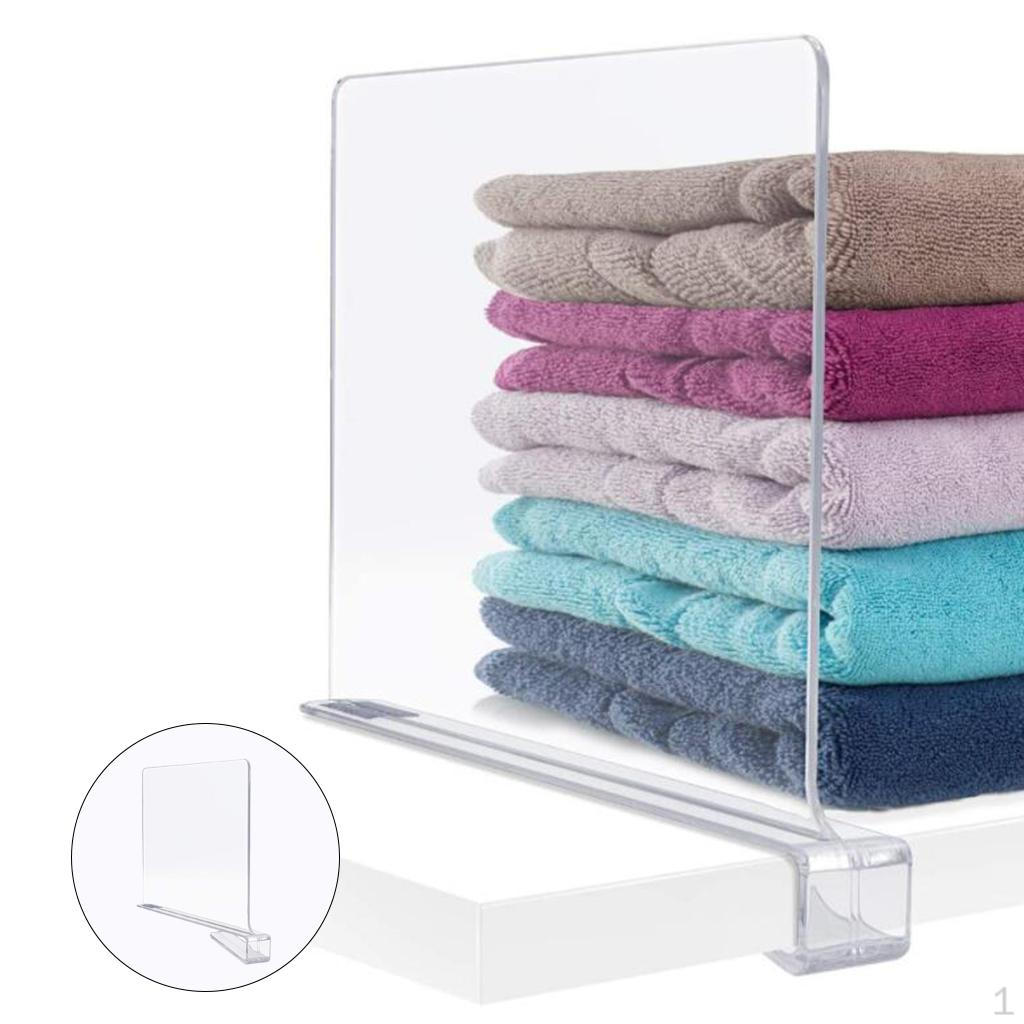 Acrylic Shelf Dividers for Closets, Divider Shelves and Clothes Organizer Separators