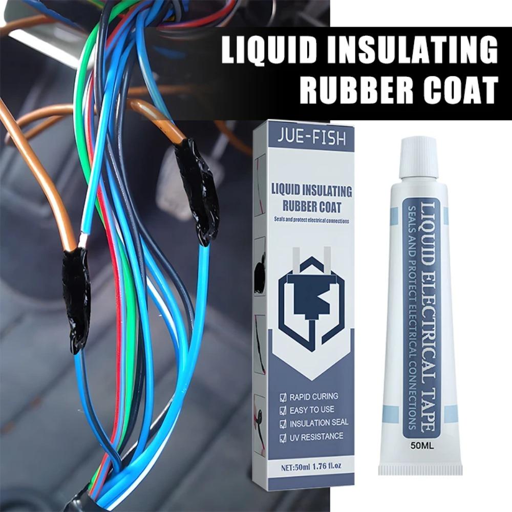 50/30ml Flytande Isoleringstejp Reparation Gummi Elektrisk Ledning Kabel Beläggning Fixa Linje Lim Bred Räckvidd Flytande Isolationspasta