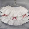 Sweet White Puffy Lace Ballet Skirt - Petite, High Waist, Elastic Waistband