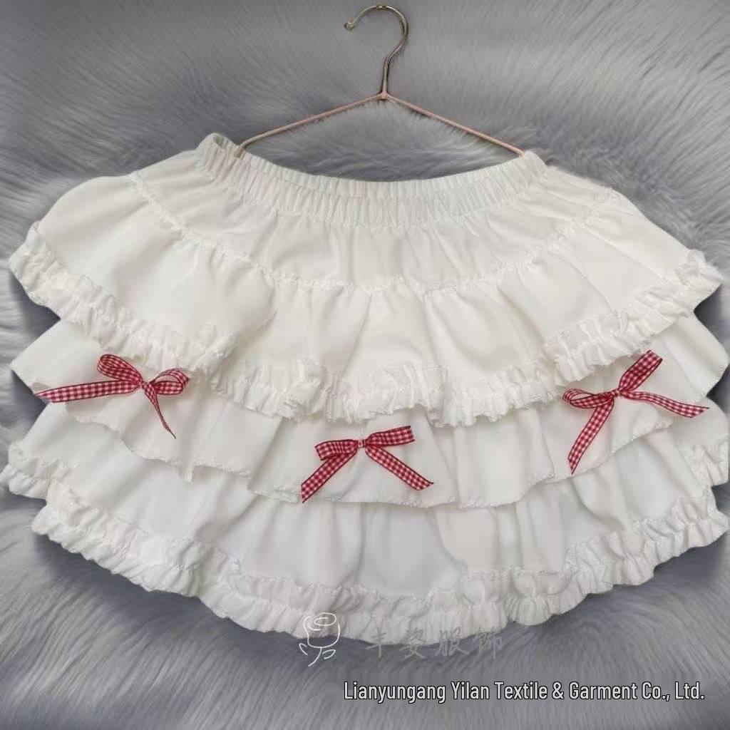Sweet White Puffy Lace Ballet Skirt - Petite, High Waist, Elastic Waistband