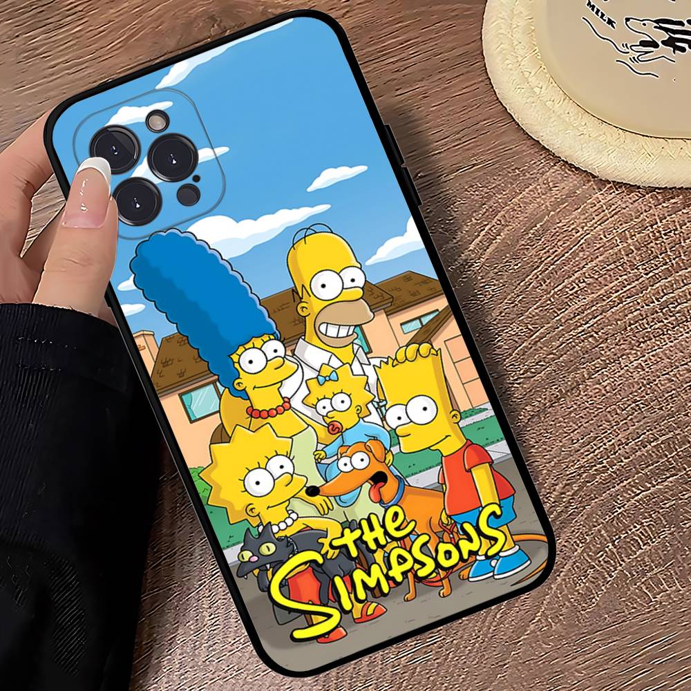 Funny Cartoon S-Simpsons Phone Case For IPhone 14 Plus 13 Mini 11 16 15 17 Pro Max Protection Shockproof