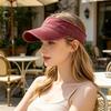 Yousheng Empty Top Baseball Cap, Retro Washed Style UV Protection Hat with Extended Curved Brim, Summer Hat for Travel Hiking Outdoor Sports