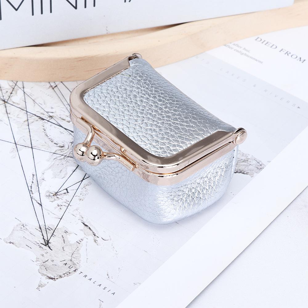 Mini Genuine Leather Kiss-Lock Jewelry Bag - Cowhide Earring, Necklace, and Ring Accessory Box for Women