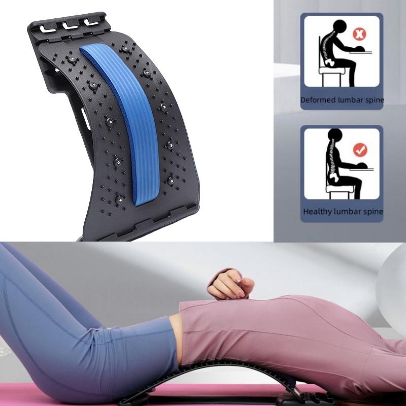 Back Stretcher for Back Pain Relief Multi-Level Adjustable Massager Waist Neck Fitness Lumbar Cervical Spine Support Pain Relief