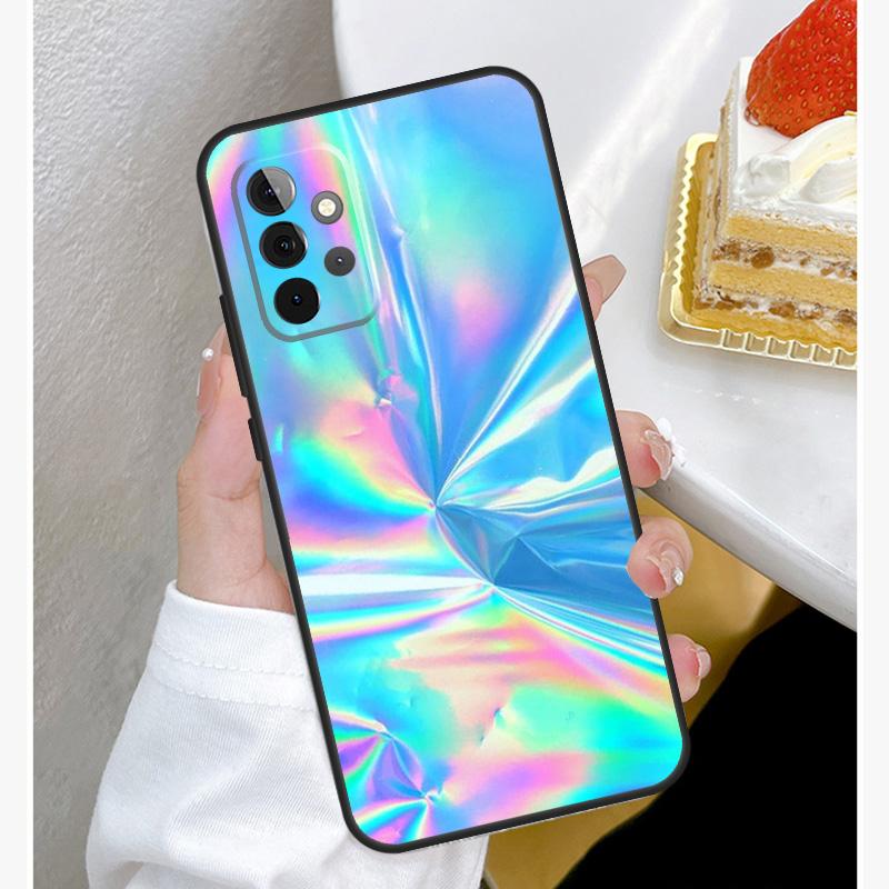 Rainbow Holographic Iridescence Case For Samsung Galaxy A15 A25 A35 A55 A51 A71 A12 A32 A52 A13 A33 A53 A14 A34 A54 Cover